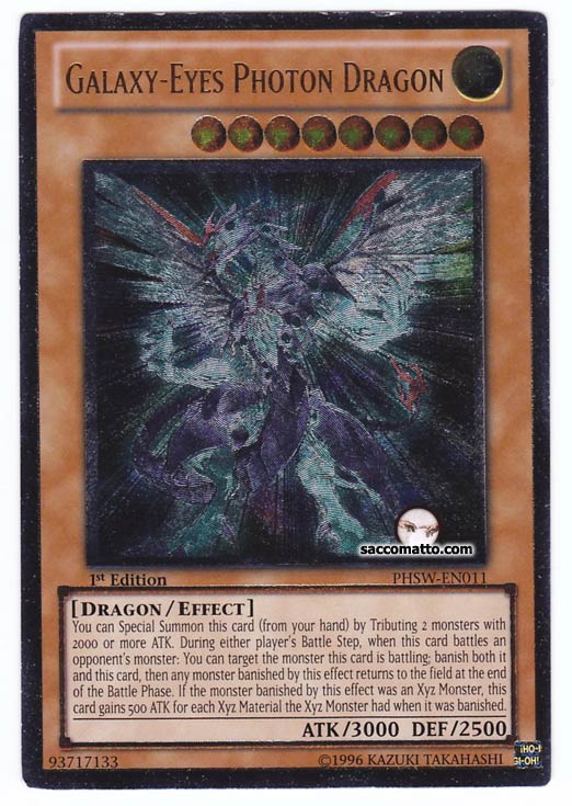Carta yu gi oh drago fotonico occhi galattici ebay