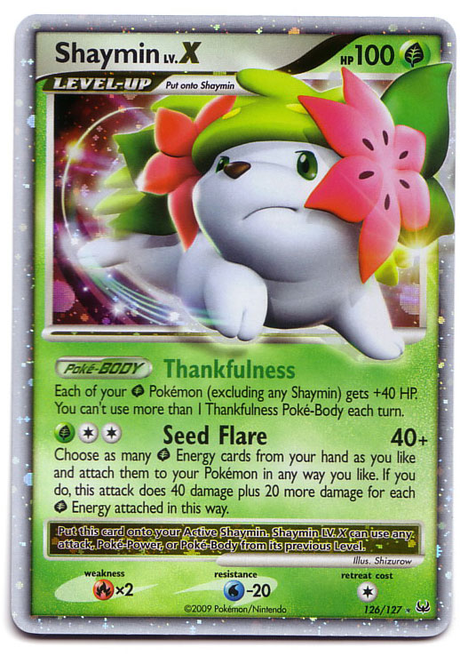 Carta pokemon shaymin lv x
