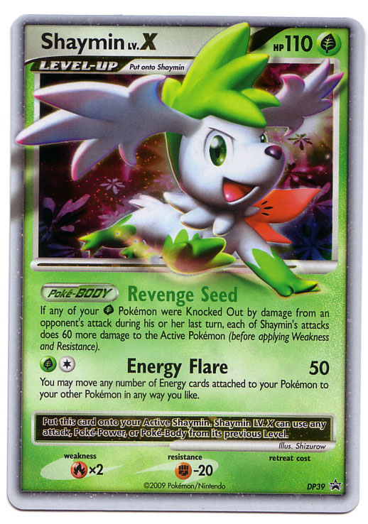 Carta pokemon shaymin lv x