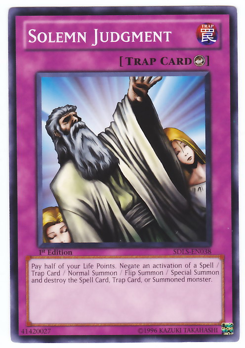 Carta yu gi oh giudizio solenne