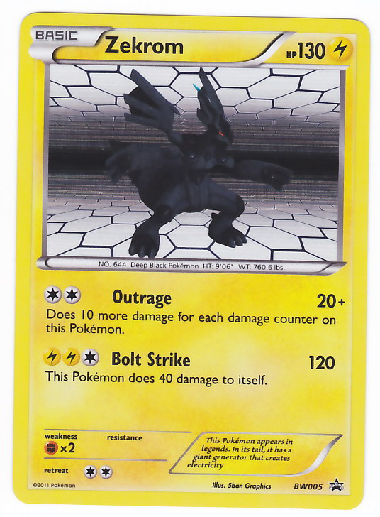 Carta pokemon zekrom